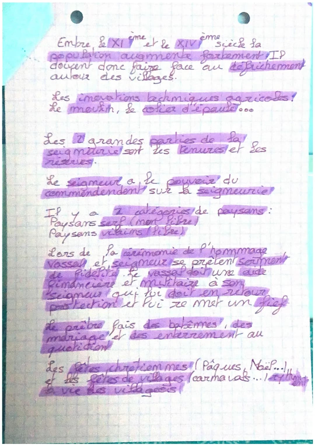 Histoire
des campagnes de
l'occident médiéval
Definitions:
M
De frichement Destruction d'espaces boisés
pour y faire de l'agriculture.
leque