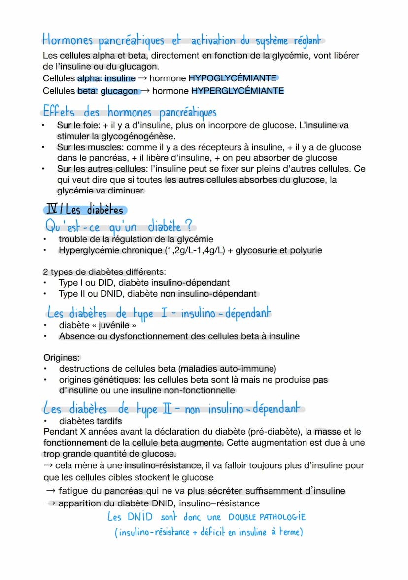 CHAP 6 Glycémie et diabète
:
I/Le glucose dans l' organisme
Glycémie: taux de glucose dans le sang (1g/L)
Origine et variation journalière
G