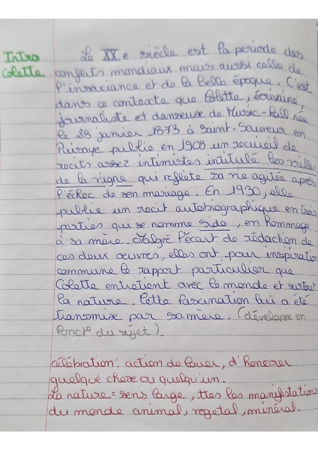 Introduction colette