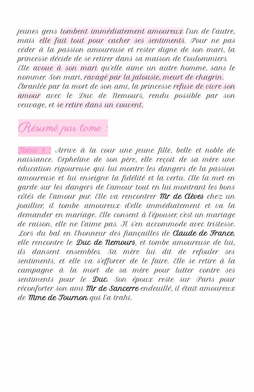 La Princesse de Clèves
L'auteur :
marie-Madeleine Pioche de la Vergne à une éducation soignée
(élève de grammairien ménage) et fréquente les