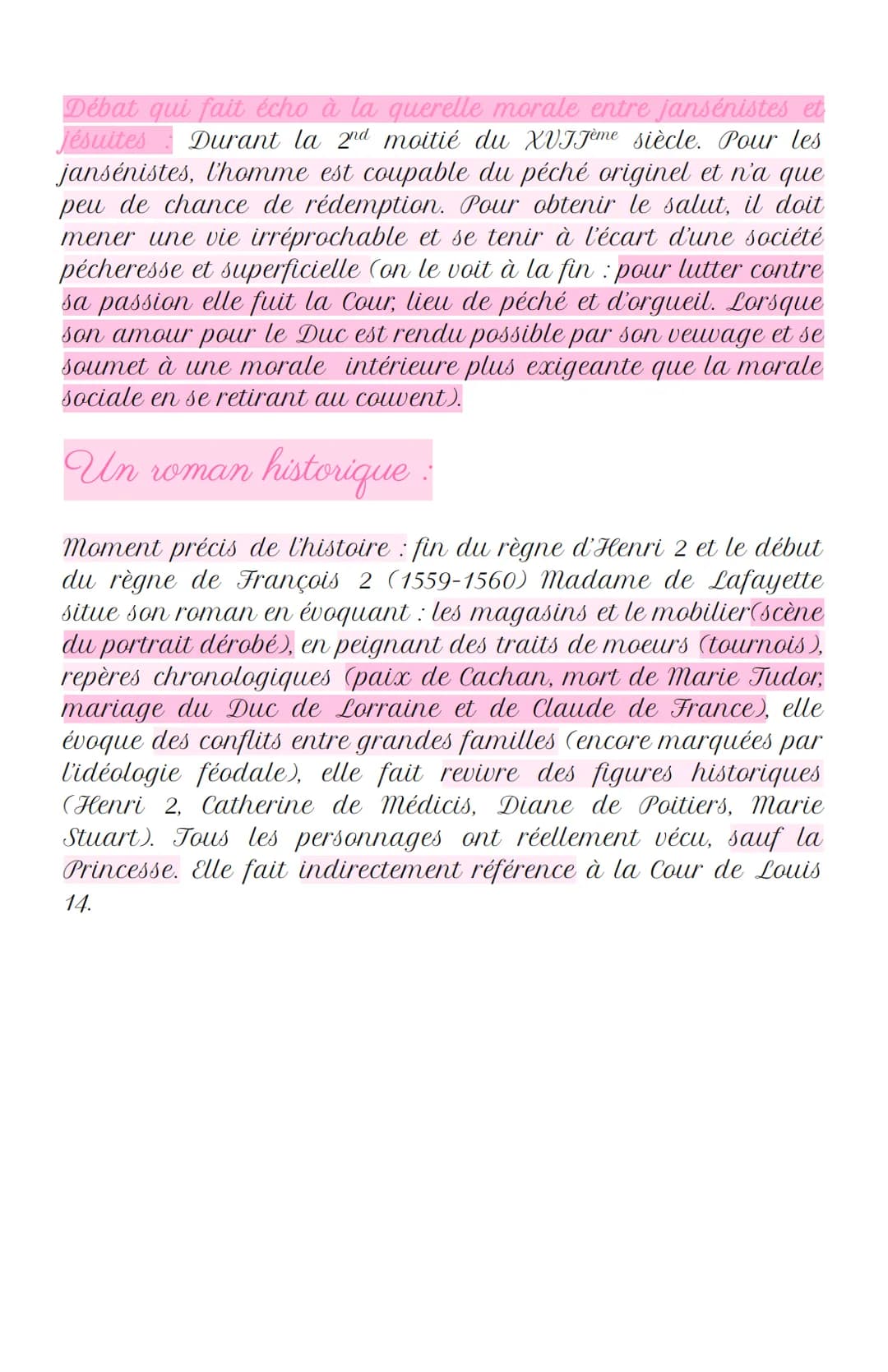 La Princesse de Clèves
L'auteur :
marie-Madeleine Pioche de la Vergne à une éducation soignée
(élève de grammairien ménage) et fréquente les