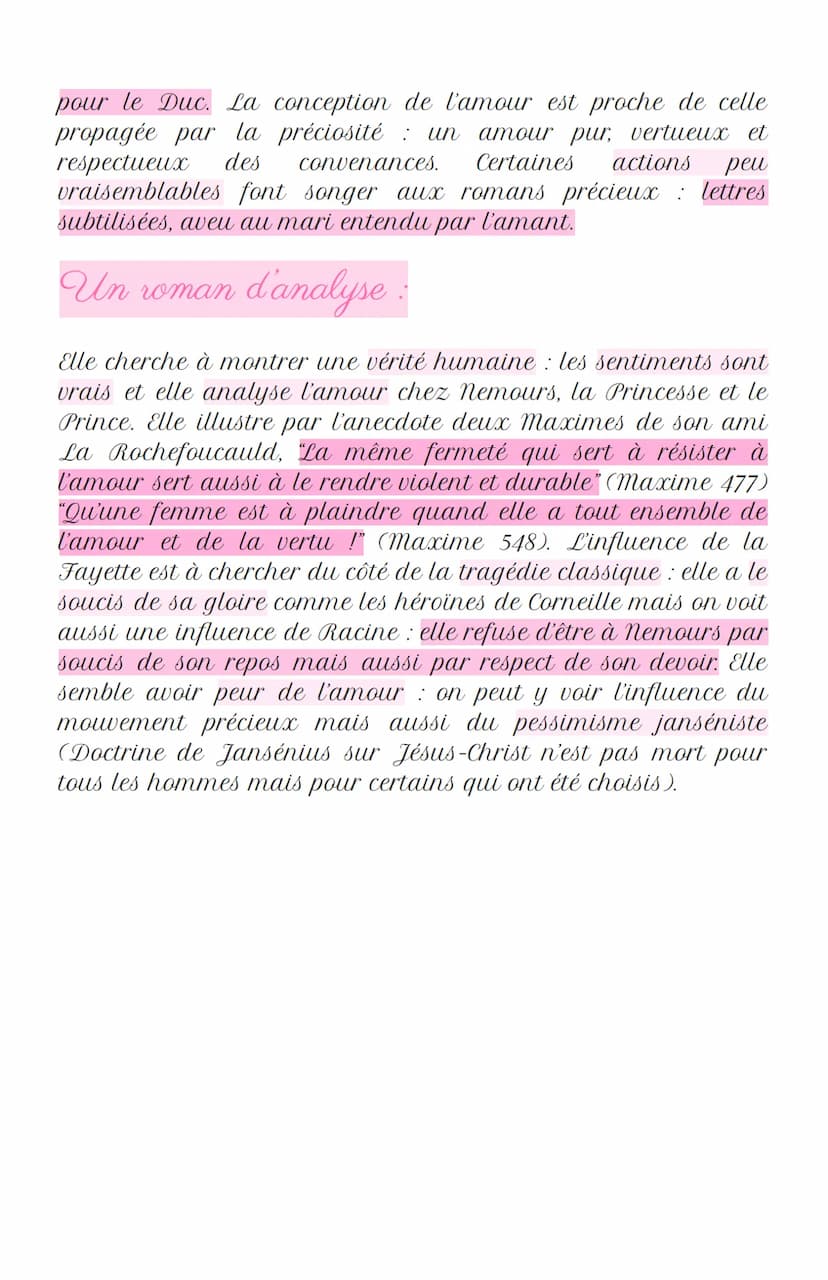 La Princesse de Clèves
L'auteur :
marie-Madeleine Pioche de la Vergne à une éducation soignée
(élève de grammairien ménage) et fréquente les