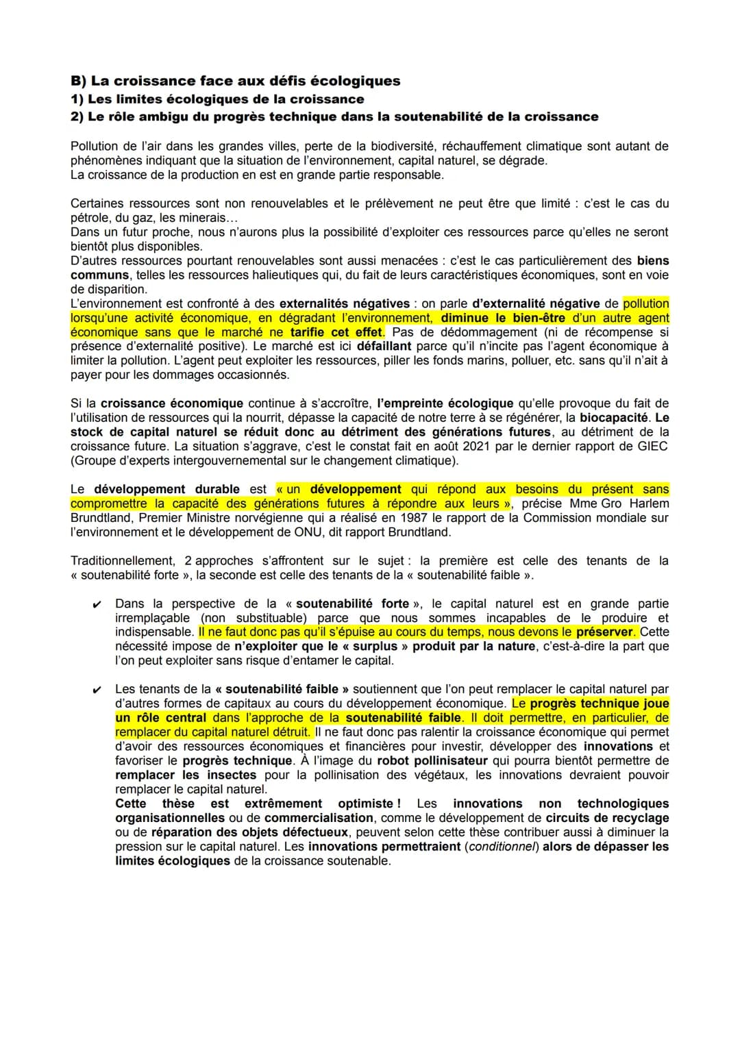 I - Qu'est-ce que la croissance économique et quelles en sont les
sources ?
A) Le phénomène de croissance économique
1) La mesure de l'activ