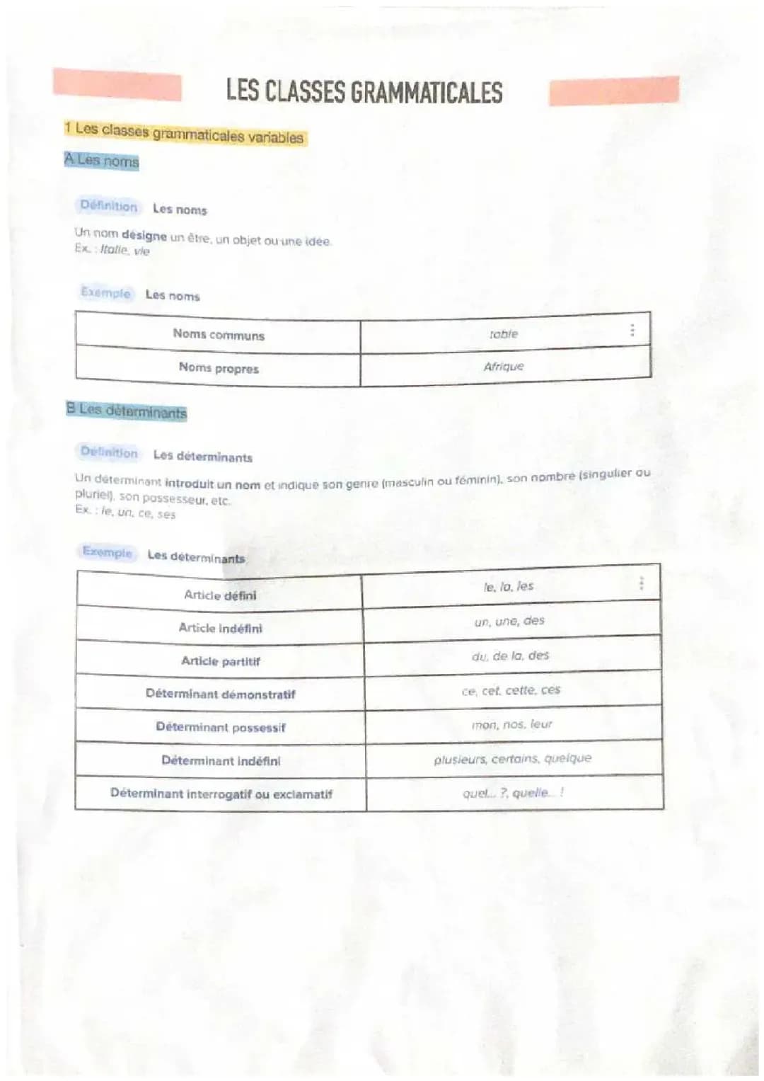 Tout sur les mots variables et invariables : PDF, exercices et classe grammaticale