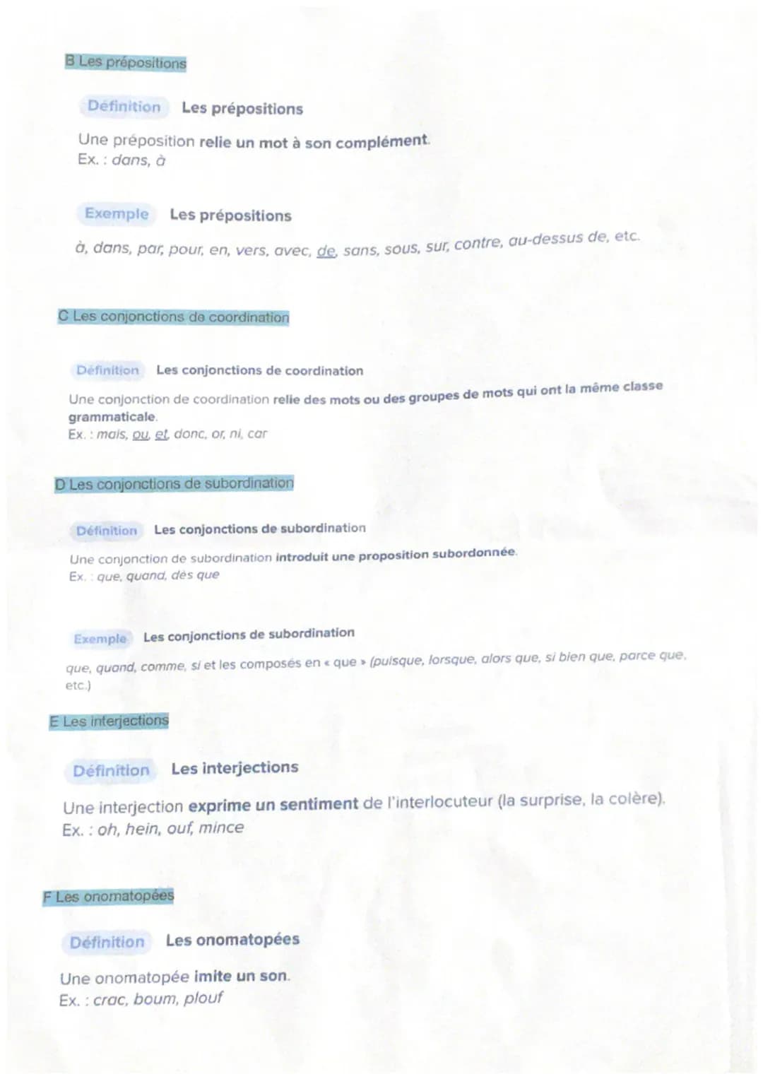 1 Les classes grammaticales variables
A Les noms
LES CLASSES GRAMMATICALES
Définition Les noms
Un nom désigne un être, un objet ou une idée.