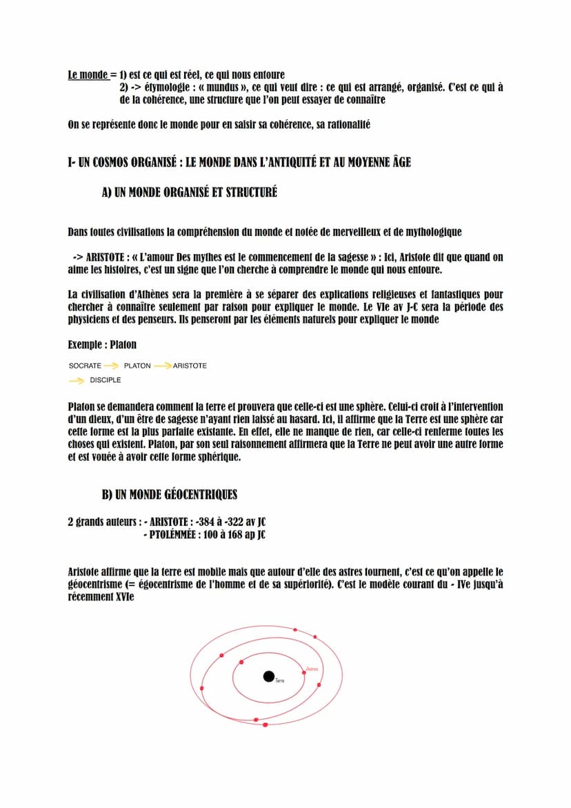 THÈME : LES REPRÉSENTATIONS DU MONDE
INTRODUCTION :
Représenter quelque chose se présenter ou se représenter à nouveau quelques chose sous n