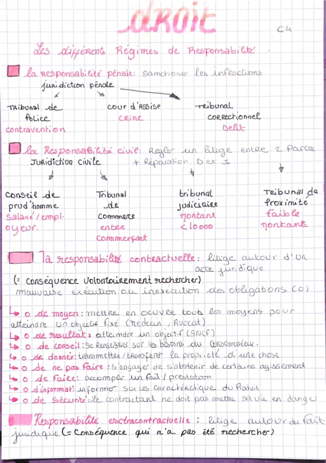 # CAROTE

Les différents Régimes de Responsabilité

la responsabilité pénale: Samchoner les infractions.
juridiction pénde

Tribunal de
Poli