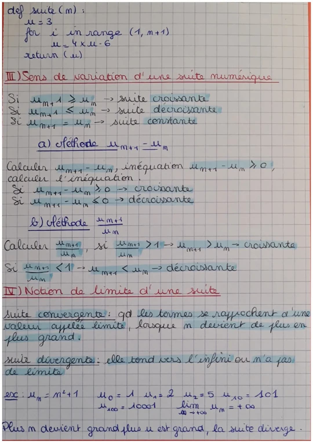 IVocabulaire
LES SUITES. MATHS
: terme général / terme d'indice
Uo: terme initial
L'indice donne be rang.
3.
леге же
maths
Eoc: U₂ = 1
U₁₁ =