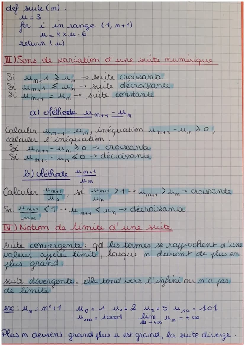 IVocabulaire
LES SUITES. MATHS
: terme général / terme d'indice
Uo: terme initial
L'indice donne be rang.
3.
леге же
maths
Eoc: U₂ = 1
U₁₁ =