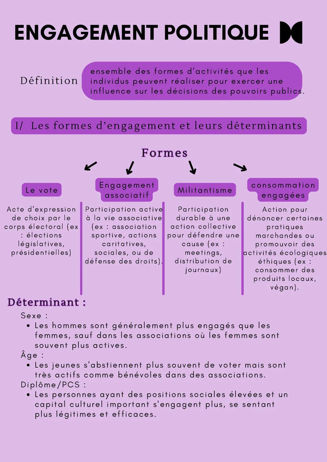 Engagement politique dans la société démocratique.