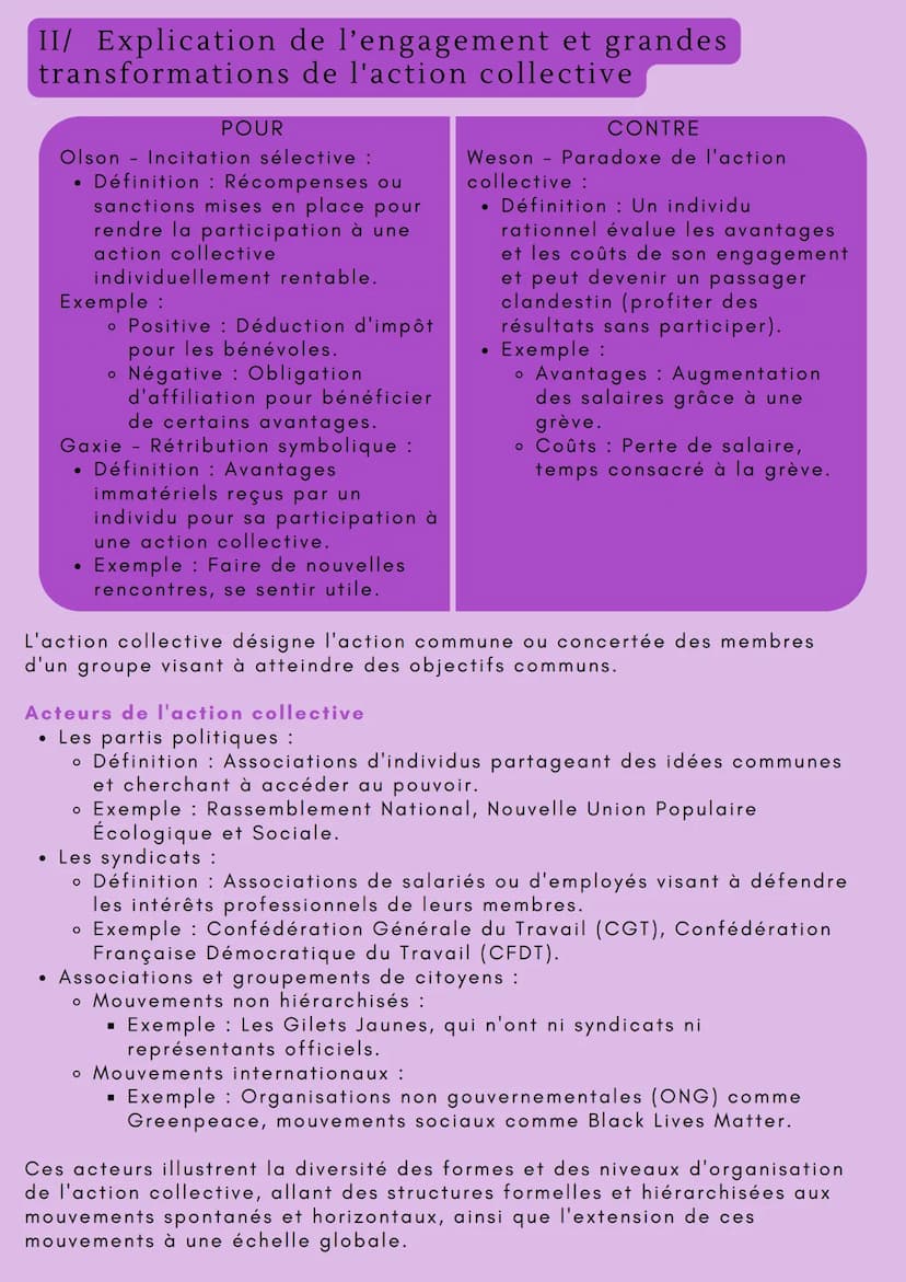 ENGAGEMENT POLITIQUE ▶
ensemble des formes d'activités que les
Définition individus peuvent réaliser pour exercer une
influence sur les déci