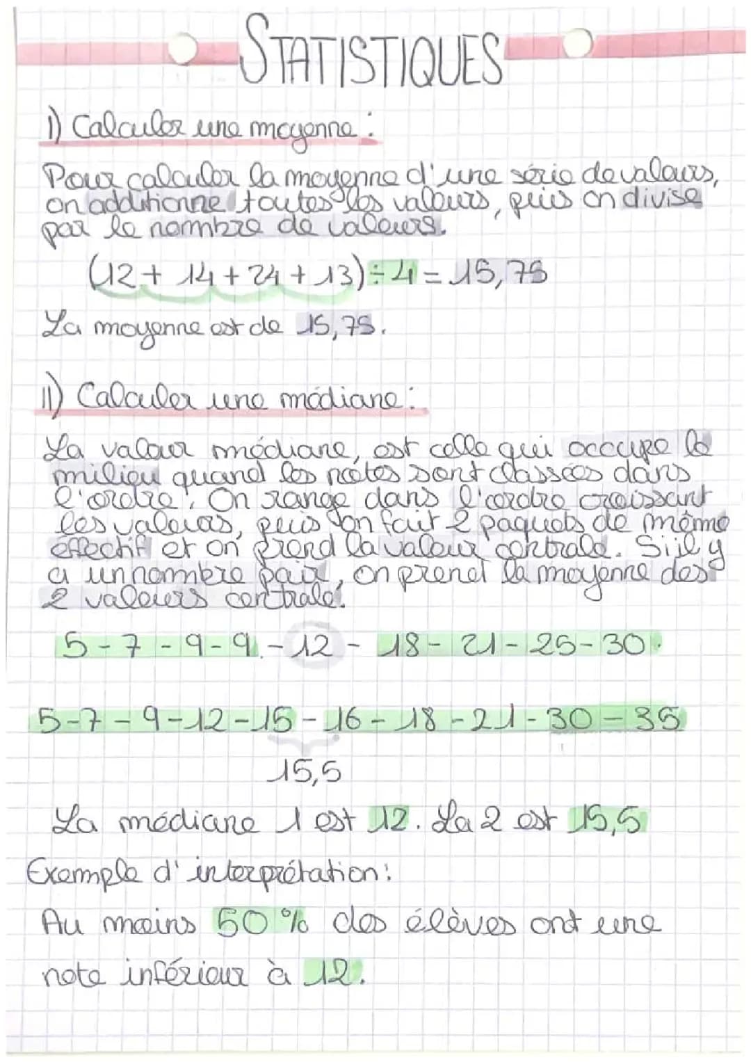 Les statistiques 