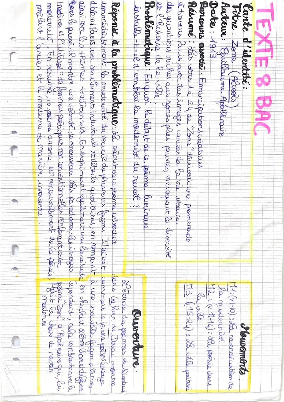 analyse linéaire du poème zone du recueil alcools de guillaume appolinaire 