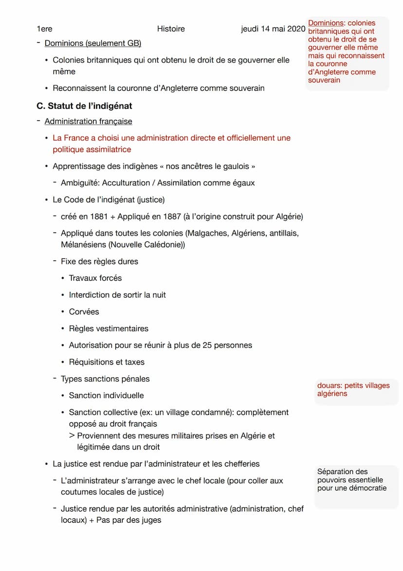 1ere
Audio du cours
Colonies et métropoles
Expansion coloniale française
Histoire
●
jeudi 14 mai 2020
Colonies françaises
Divisions territor
