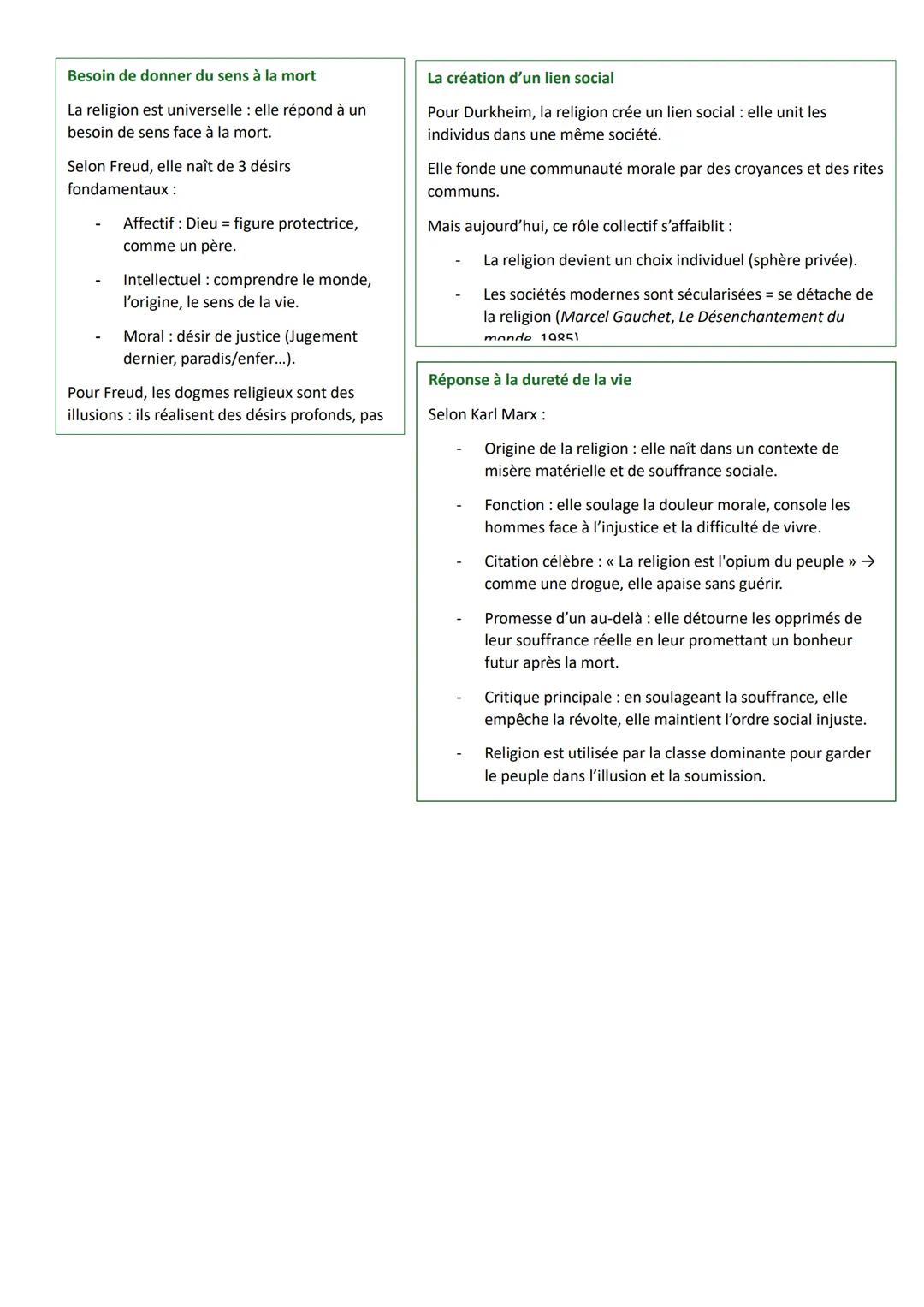 --- OCR Start ---
Religion
Etymologie
Vient du latin
→ << religure >>>
relier, lier,
attacher
Religion
Définition
Ensemble de croyance et pr