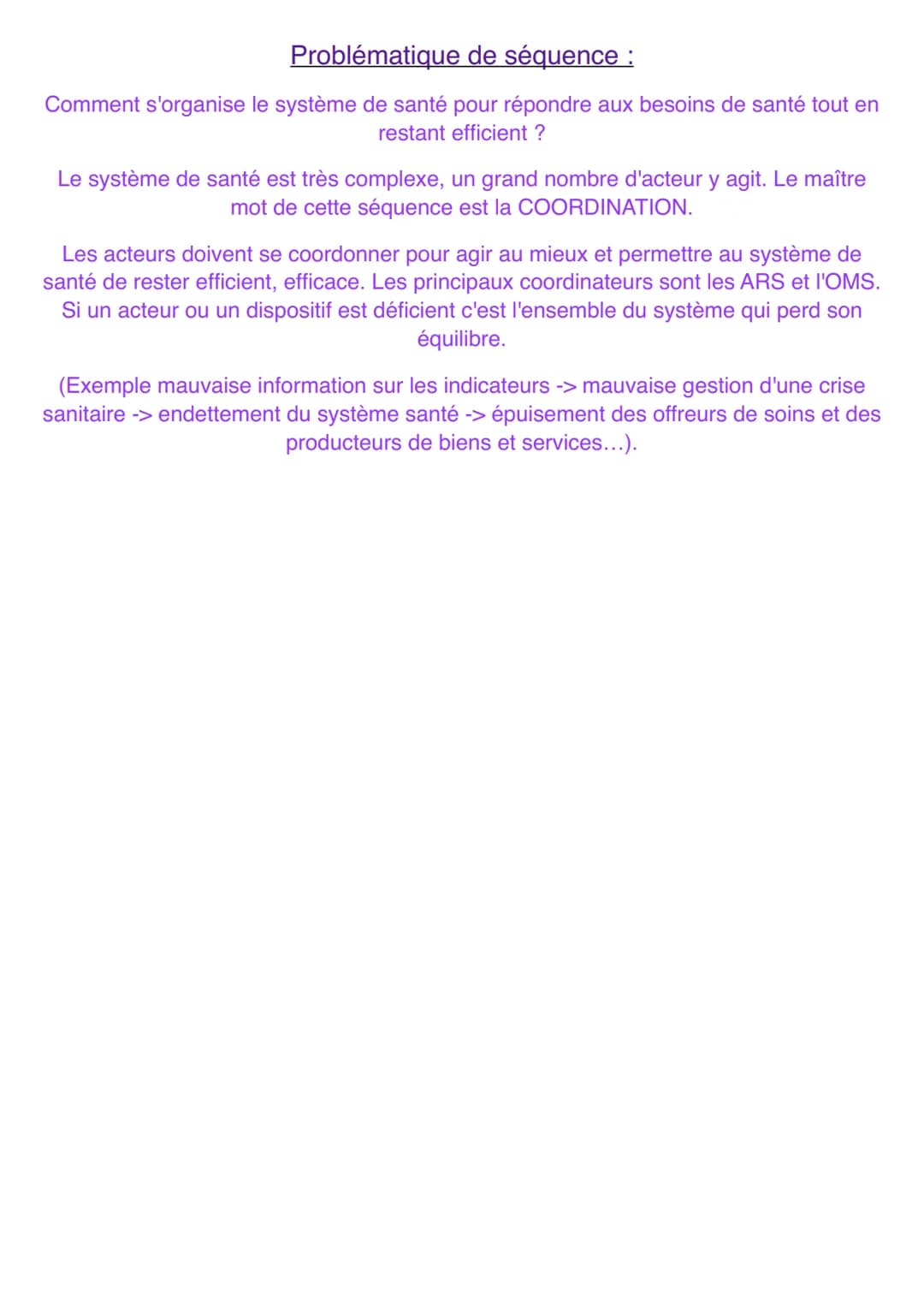 Les composantes :
Les offreurs de soins
•Les professionnels
de santé, Les
établissements de
santé (privés
publics), Les
structures de
préven