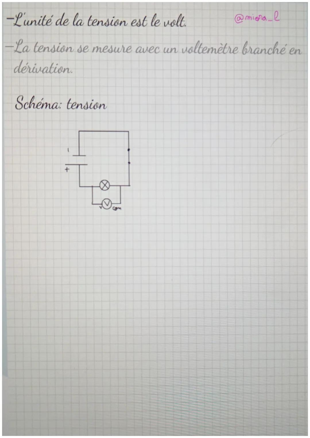 # Tension Et Intensité

Qu'est-ce que l'intensité?
@miora_l
-L'intensité d'un courant électrique est la quantité
d'électricité (electrons) q