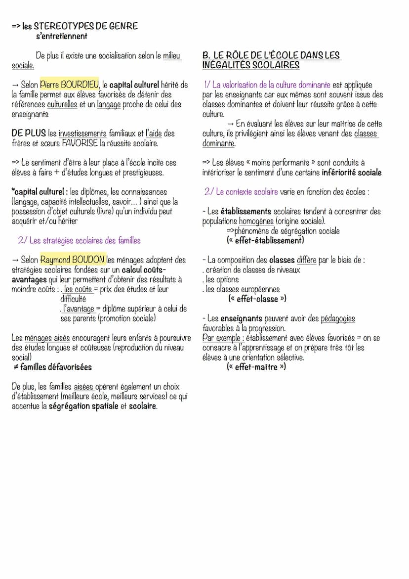 I. LE RÔLE DE L'ÉCOLE DANS LES SOCIÉTÉS
DÉMOCRATIQUES
A. LA TRANSMISSION DE SAVOIRS :
L'école transmet des savoirs qui permettent à
chacun d