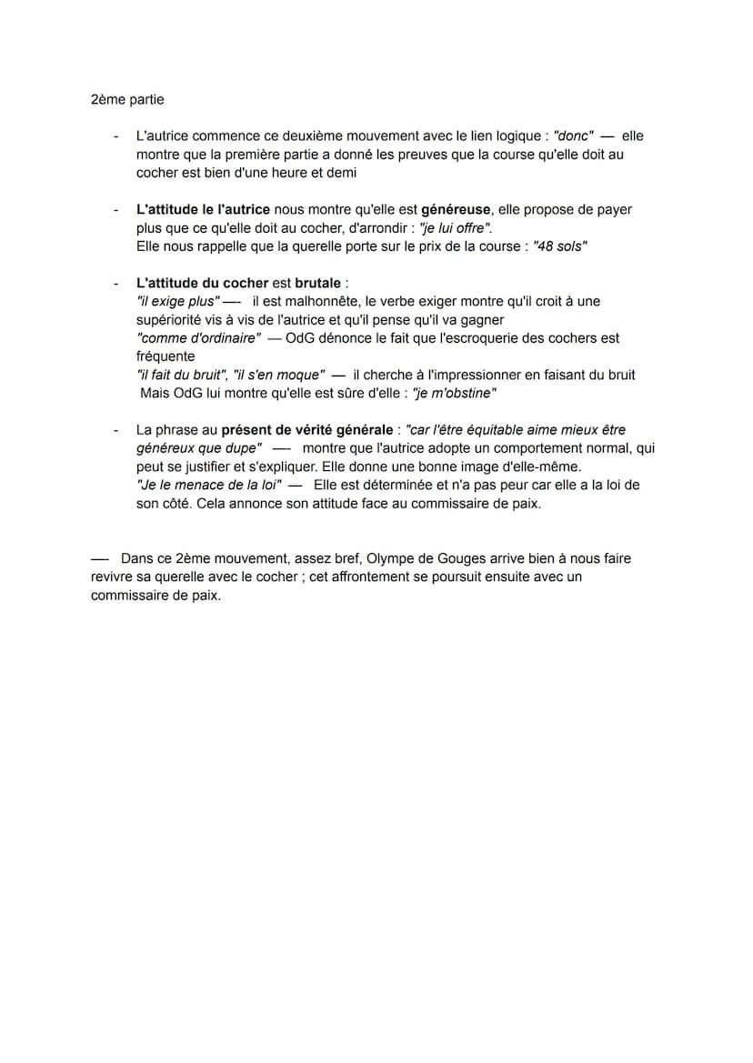 EXPLICATION LINÉAIRE : L'anecdote finale de la DDFC
Éléments pour l'introduction :
1/ Présentation de l'autrice + situation de l'extrait :
O