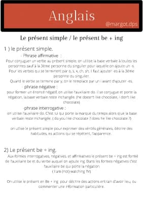 Know le présent simple et le présent en be + ing thumbnail