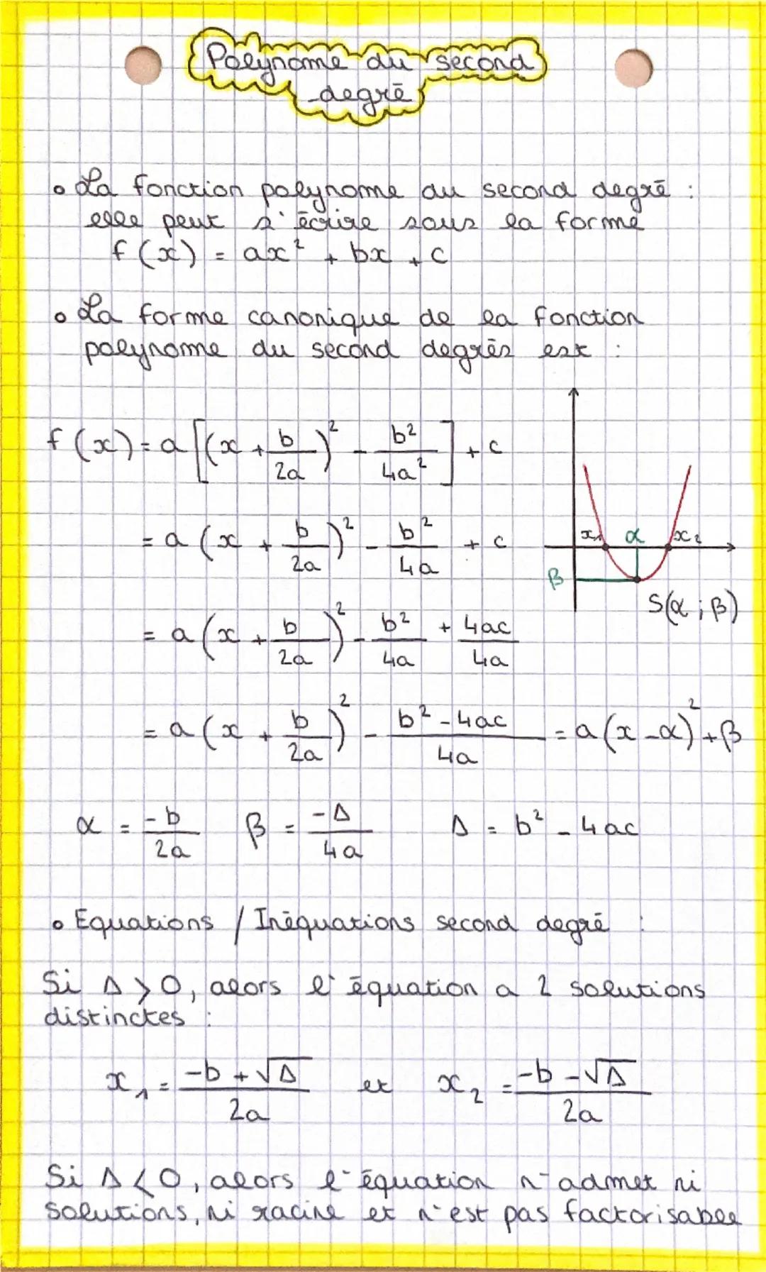 о
0
(Polynome du second
-degre
La fonction polynome au second degré
elle peut s'écrire sous la forme
f(x)
=
ax² + bx
C
la fonction
• La form