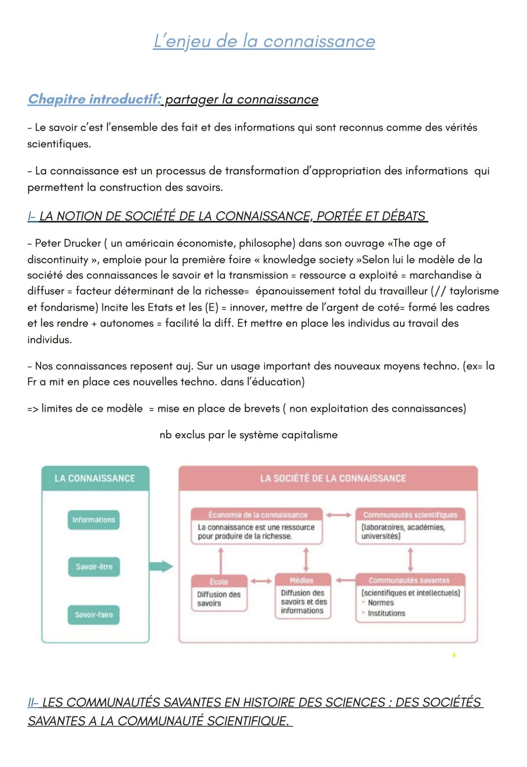 
<p>Le savoir est l'ensemble des faits et des informations reconnus comme des vérités scientifiques. La connaissance, quant à elle, est un p