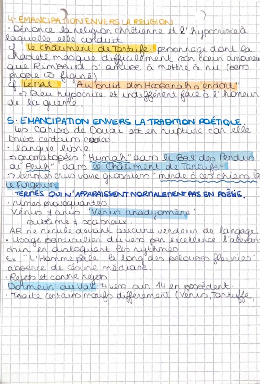 Arthur Rimbaud : poète
 en Rupture
1. EMANCIPATION ENVERS LE FOYER.
•Pour lui, foyer = prison
•Elevée par sa mère d'une manière stricte
•Il 