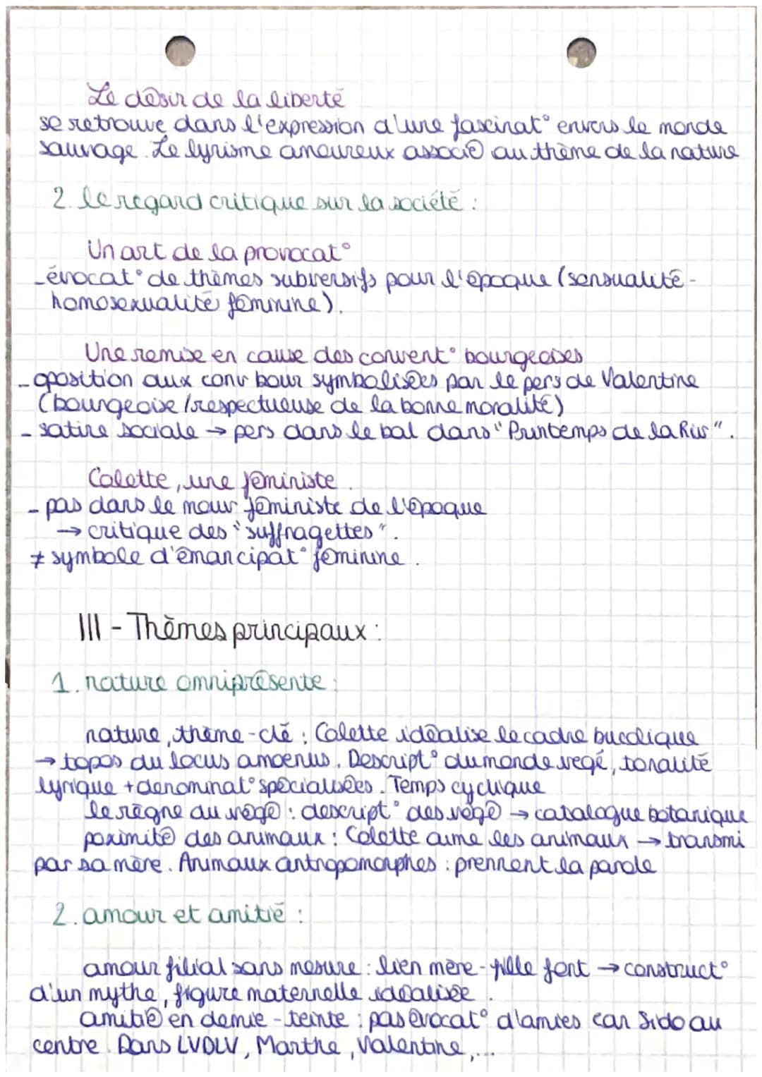 synthèse
les principales caractéristiques
Sido-Les villes de la vigne
1- Sido:
1. récit autobiographique sur l'enfance
_évocat duparadis de 