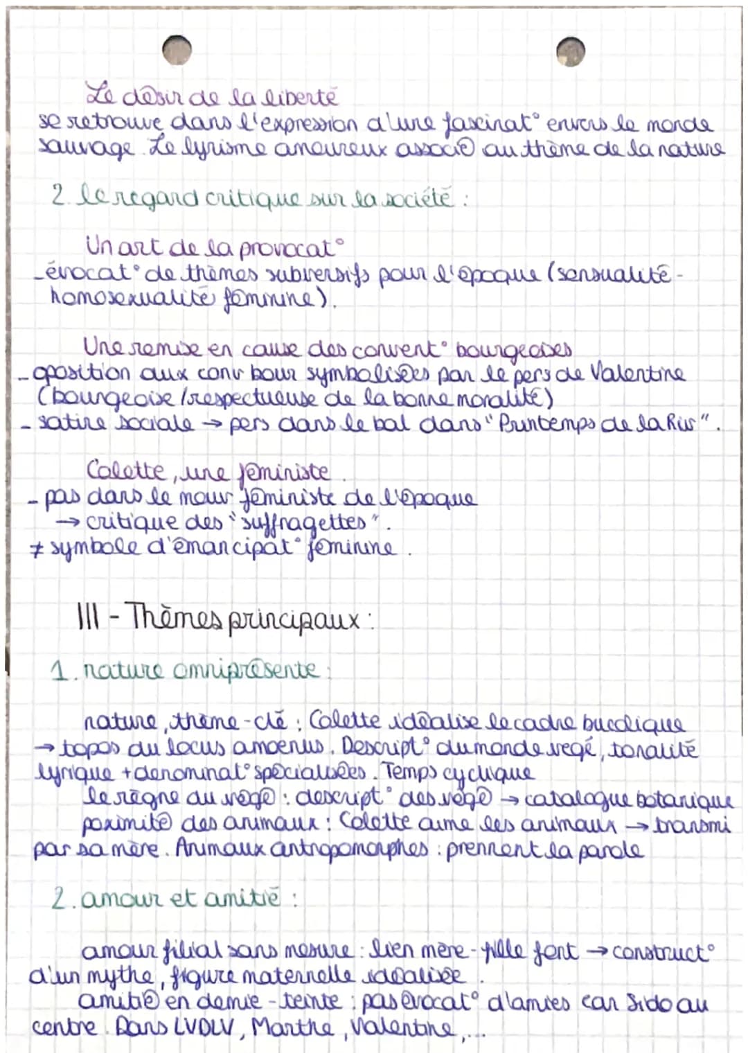 synthèse
les principales caractéristiques
Sido-Les villes de la vigne
1- Sido:
1. récit autobiographique sur l'enfance
_évocat duparadis de 