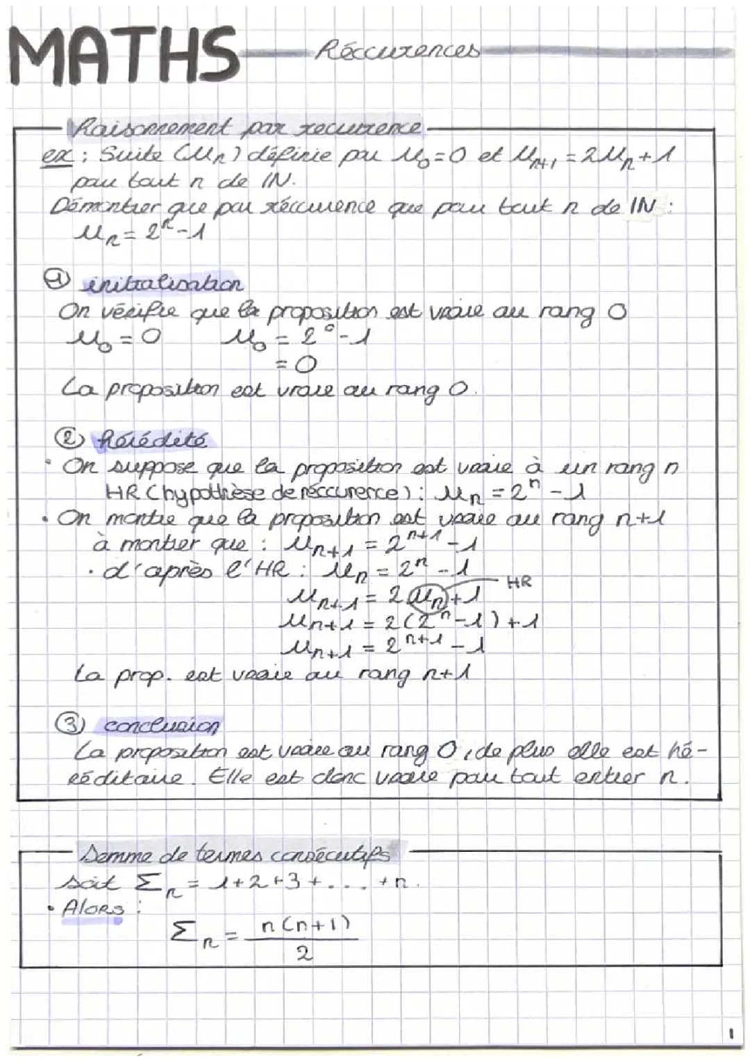 Amuse-toi avec la récurrence et les suites : exercices corrigés PDF pour Terminale S