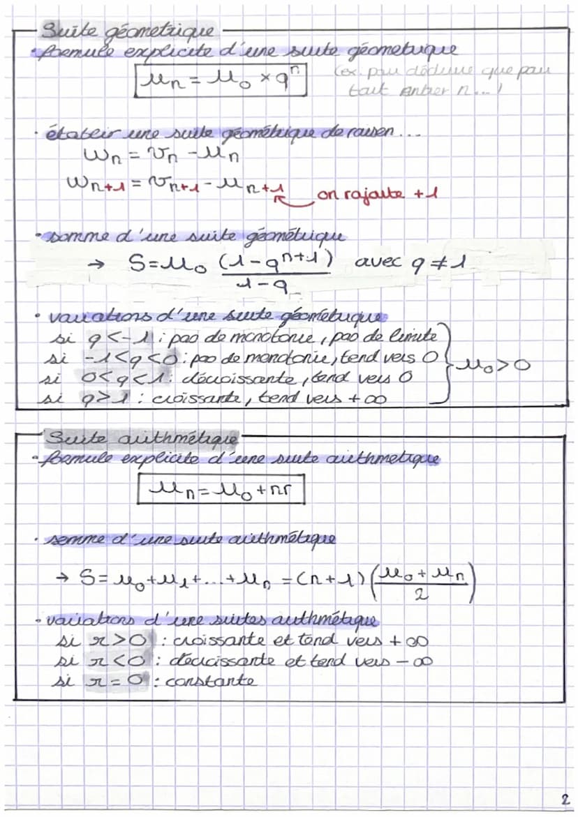 MATHS
•Raiscrrement
par recurrence.
ex: Suite (Un définie pou My = 0 et 14₁ = 2ll² + 1
pau bout in de iN.
Démontrer que par récouvence que p