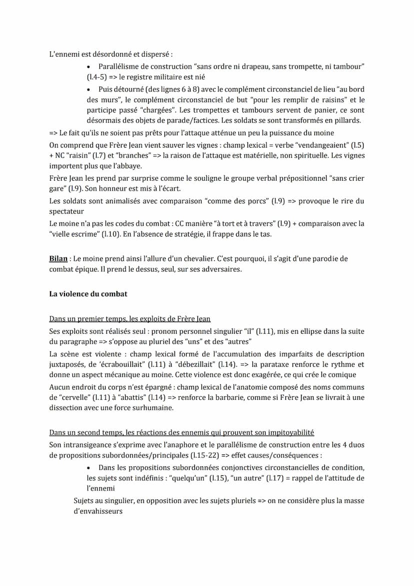 La guerre s'oppose à la paix. Alors que les humanistes du XVIe siècle préfèrent la tolérance
et le pacifisme, Gargantua fait de la guerre un