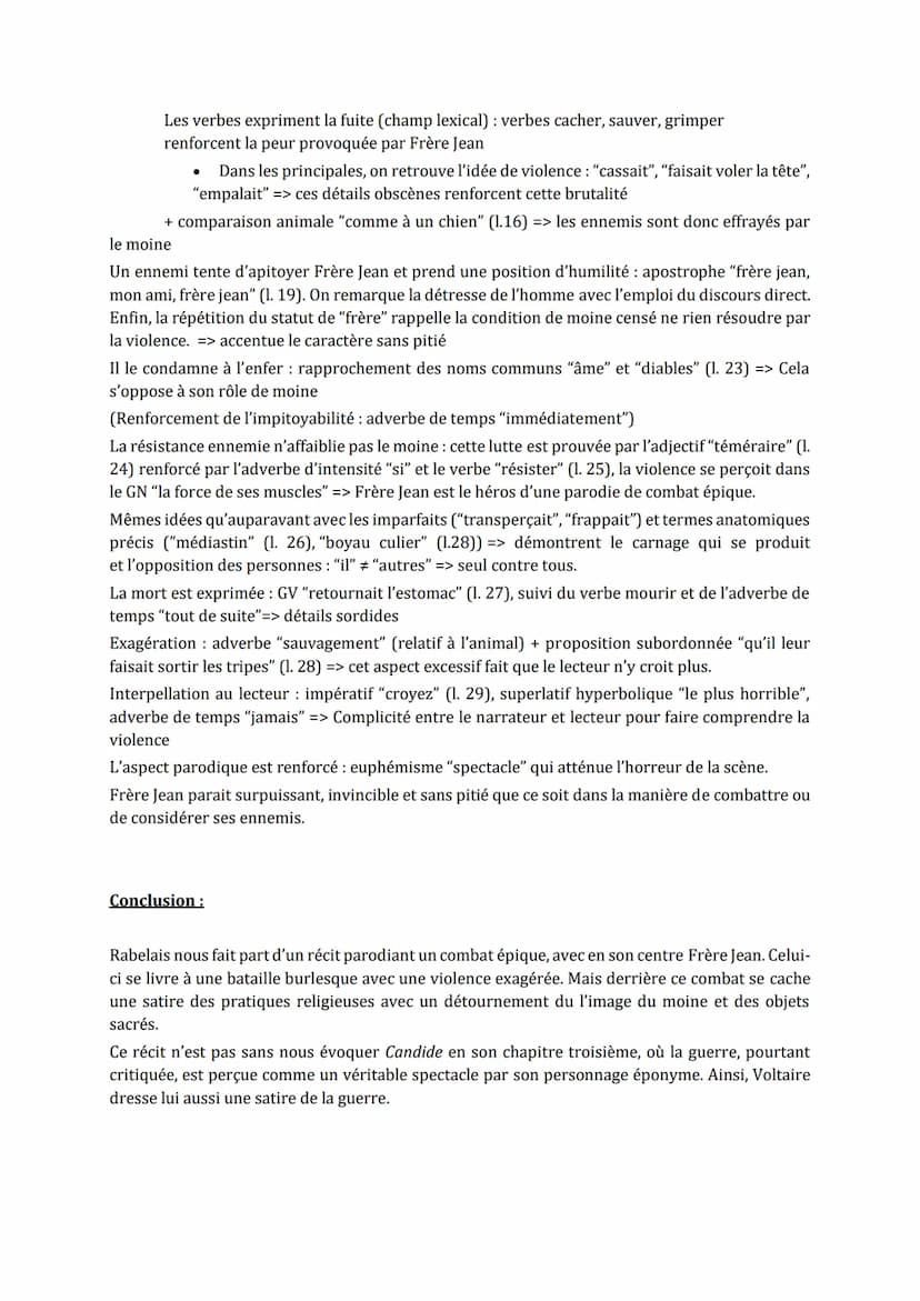 La guerre s'oppose à la paix. Alors que les humanistes du XVIe siècle préfèrent la tolérance
et le pacifisme, Gargantua fait de la guerre un