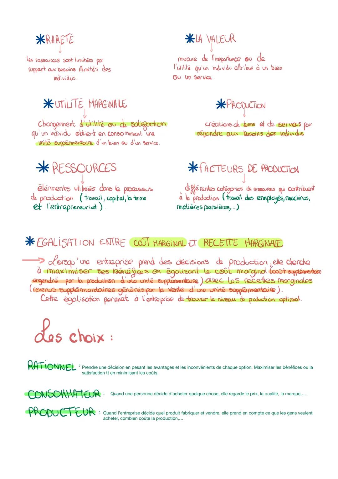 Eco:
Notions:
1: Chap2- Les décisions du consommateur et du producteur
*PREFERENCE
désirs et priorités des
individus
chacun a ses propres pr