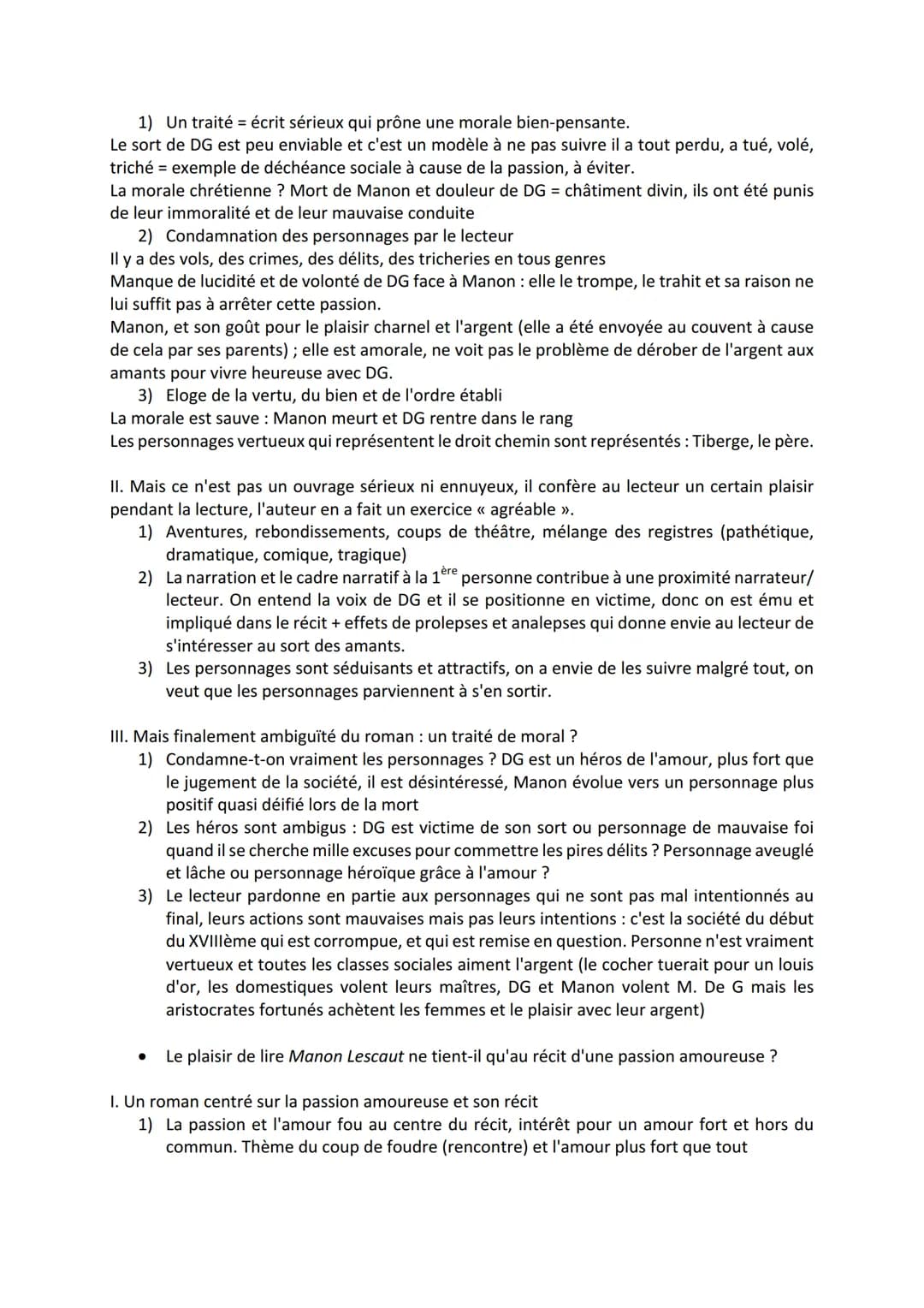1) Introduction
2) Découpage
Synthèse Manon Lescaut de l'Abbé Prévost
3) Thèmes importants de l'œuvre
4) Citations
5) Idées de sujet
6) Ouve