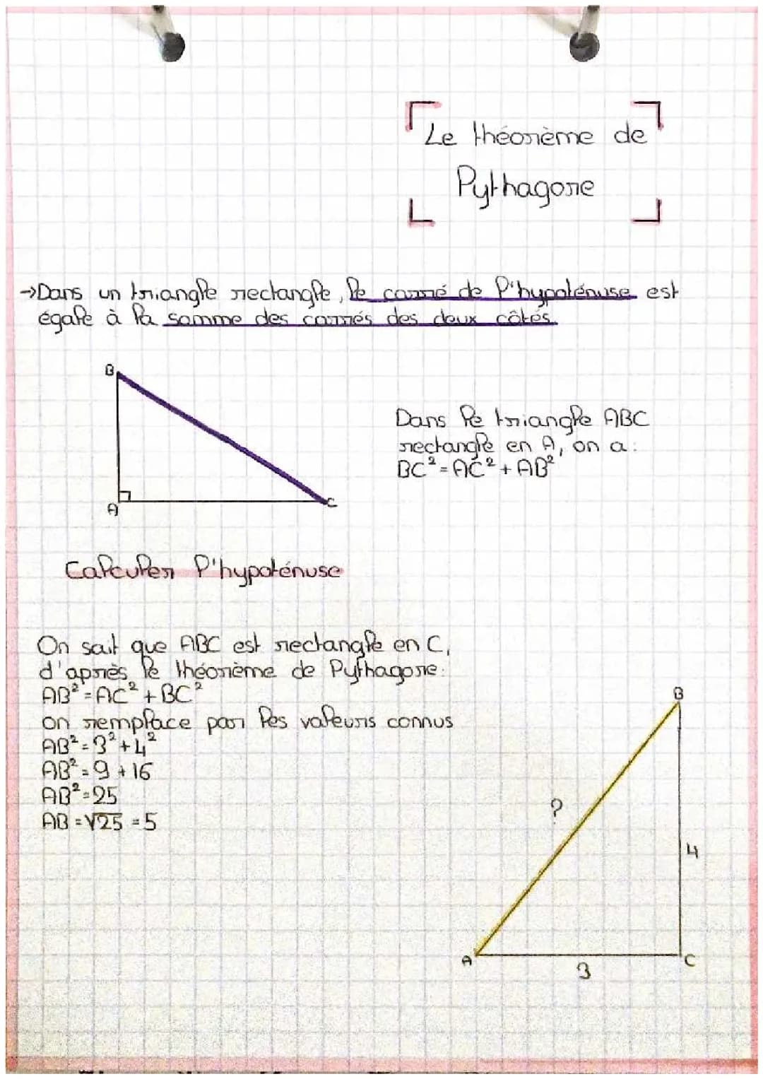 Théorème de Pythagore