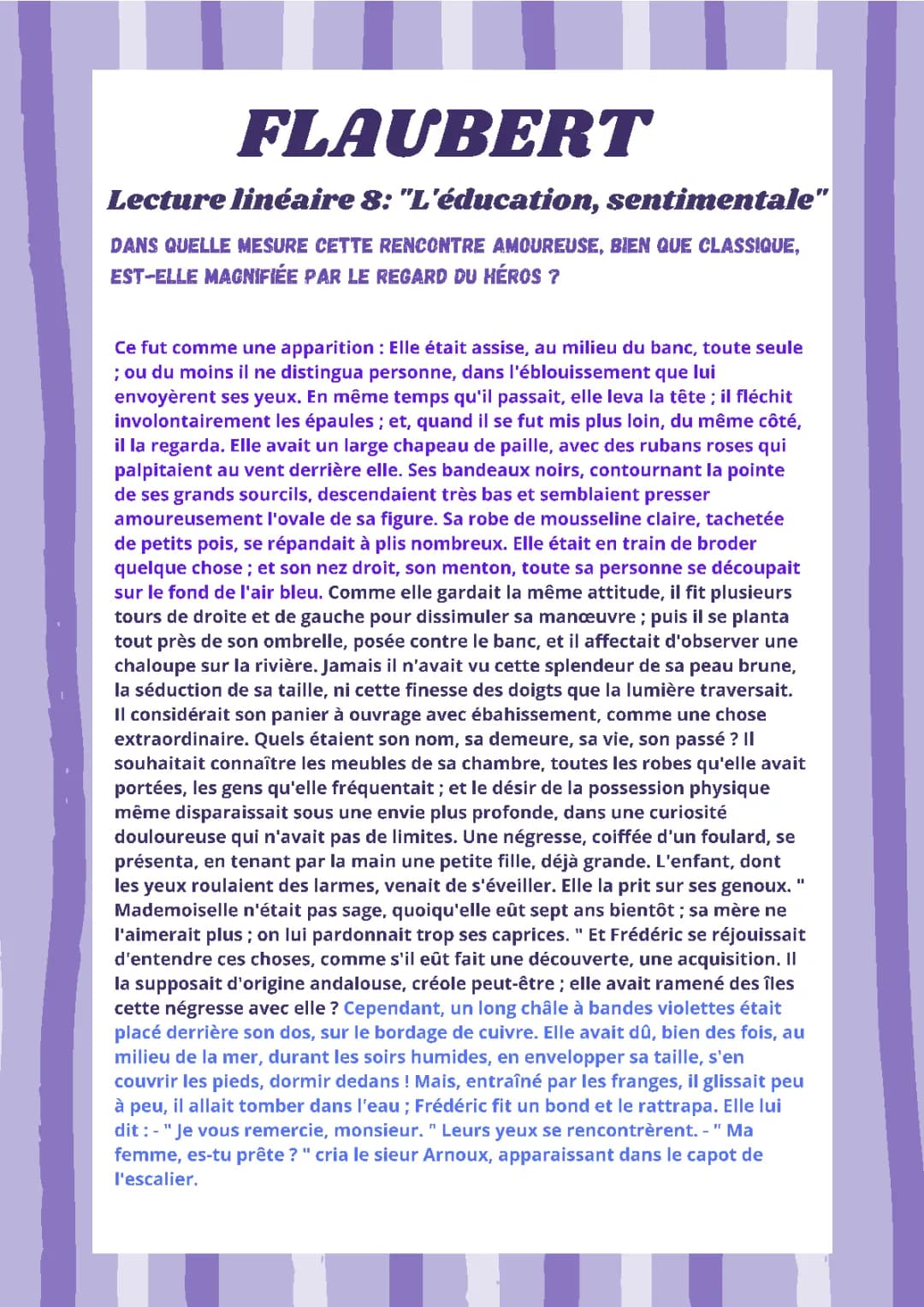 L'Éducation Sentimentale: Résumés et Analyses Simples