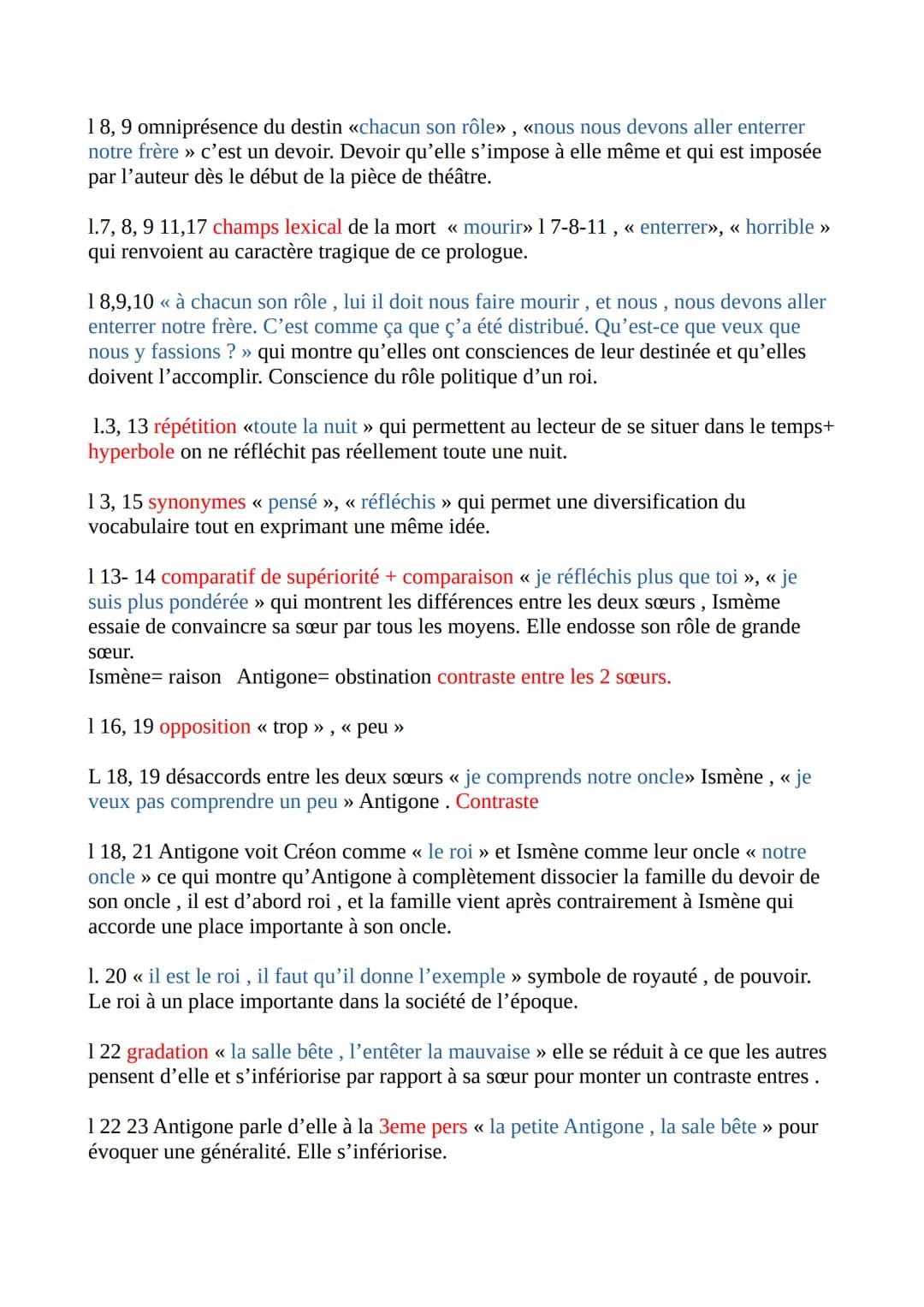 Fiche de synthèse n°2
Introduction: A l'époque de la 2nd guerre mondiale, Jean Anouilh, auteur
contemporain, dramaturge et scénariste ( né l