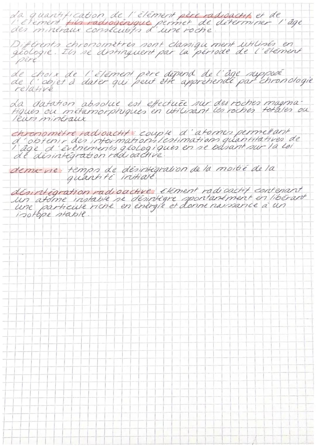 de temps et les roches
La chronologie relative
Datation déterminer l'âge d'un objet (roche, mineral, fassil)
d'une structure pli, taikle) ou