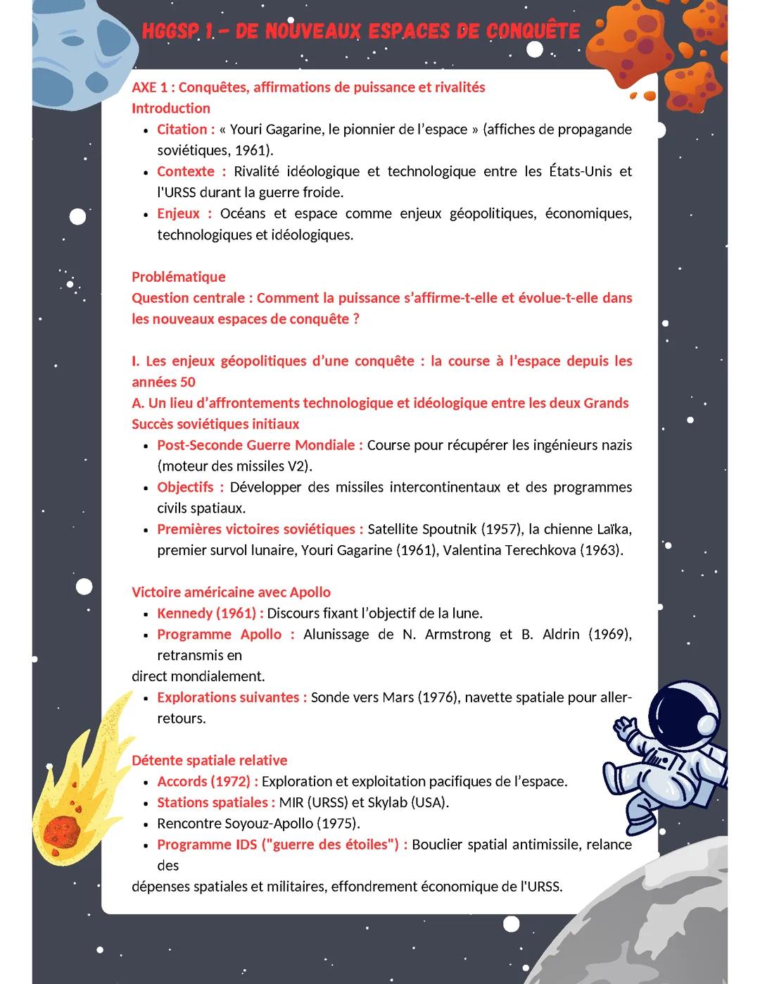 HGGSP 1 - DE NOUVEAUX ESPACES DE CONQUÊTE