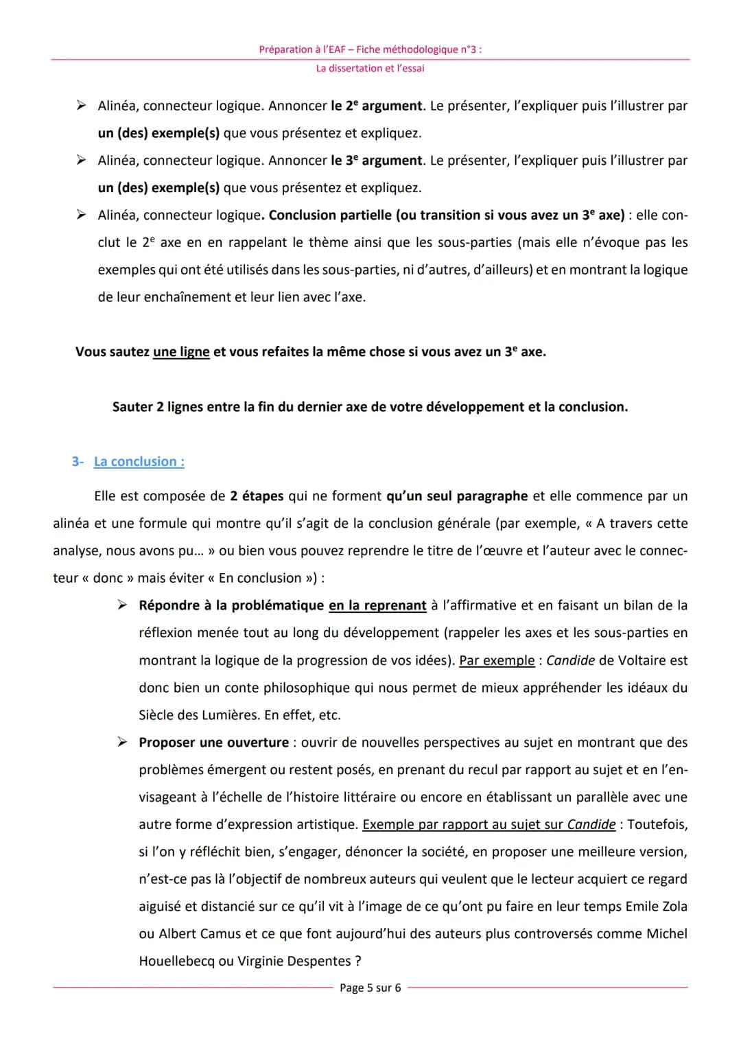 Rappel :
Préparation à l'EAF - Fiche méthodologique n°3 :
La dissertation et l'essai
Généralités :
EAF : Fiche méthodologique n°3 :
La disse