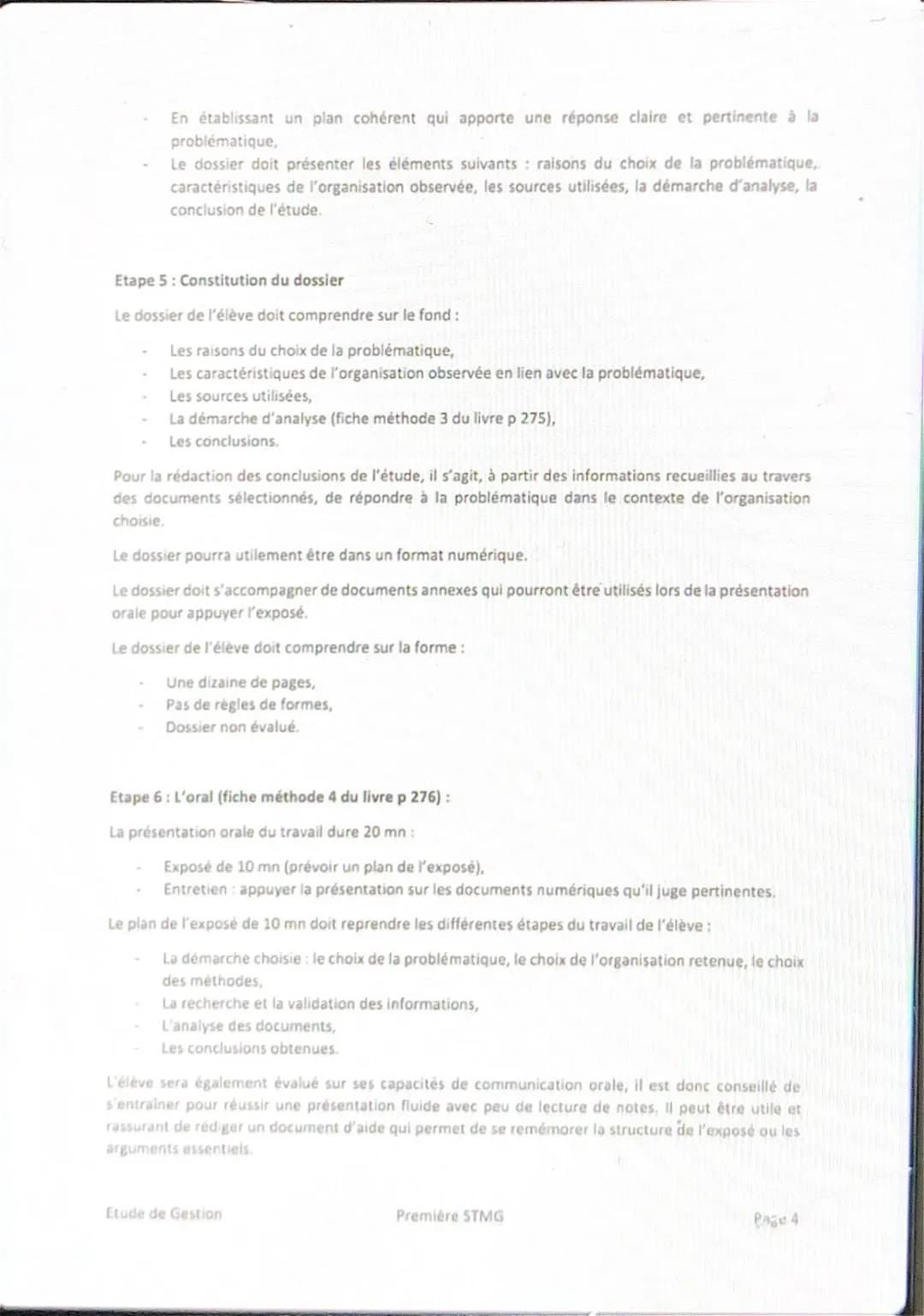 Il s'agit de l'étude d'une problématique de gestion formulée sous forme de question issue du
programme de la spécialité de Sciences de Gesti
