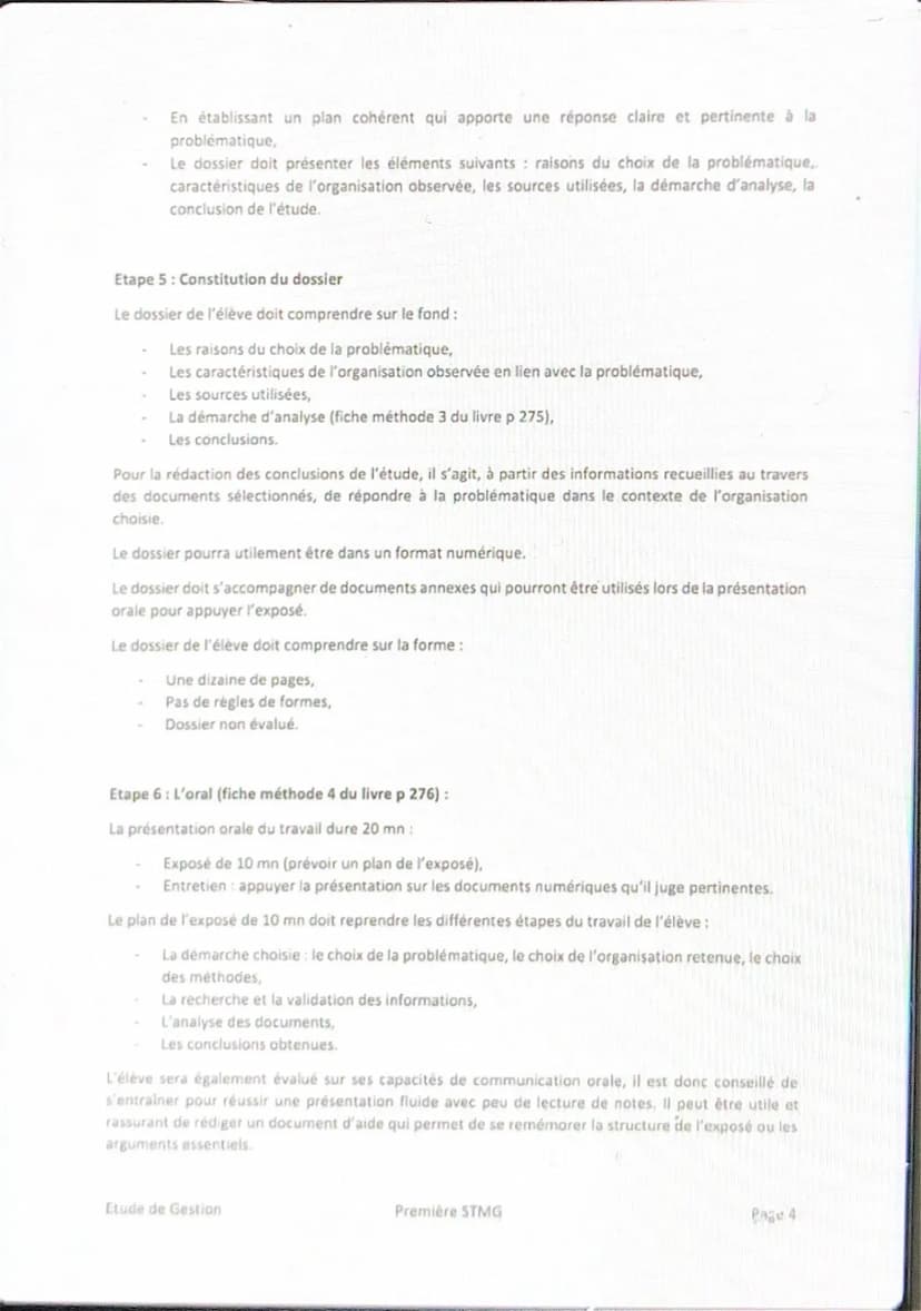 Il s'agit de l'étude d'une problématique de gestion formulée sous forme de question issue du
programme de la spécialité de Sciences de Gesti