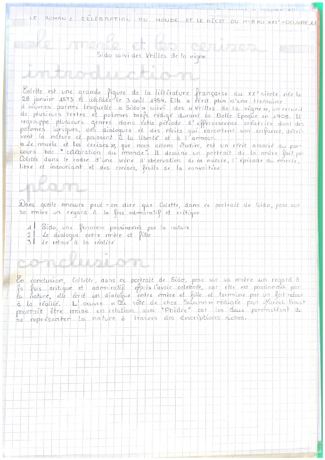 LL11 - LE MERLE ET LES CERISES - Colette 