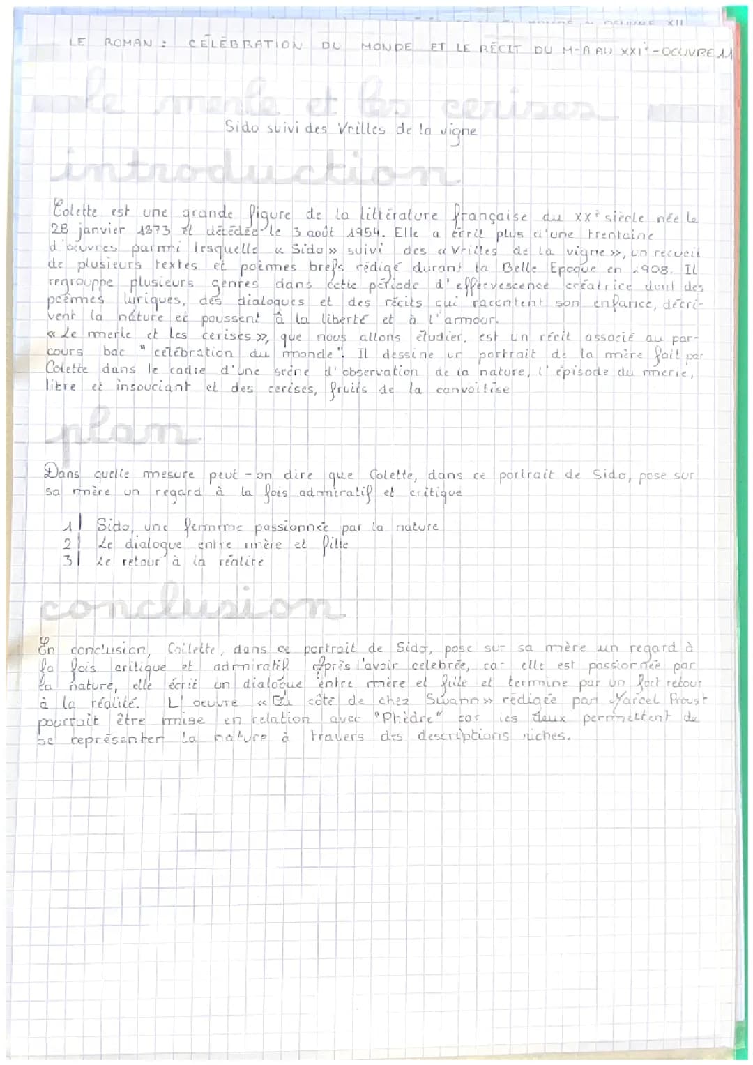 LL11 - LE MERLE ET LES CERISES - Colette 