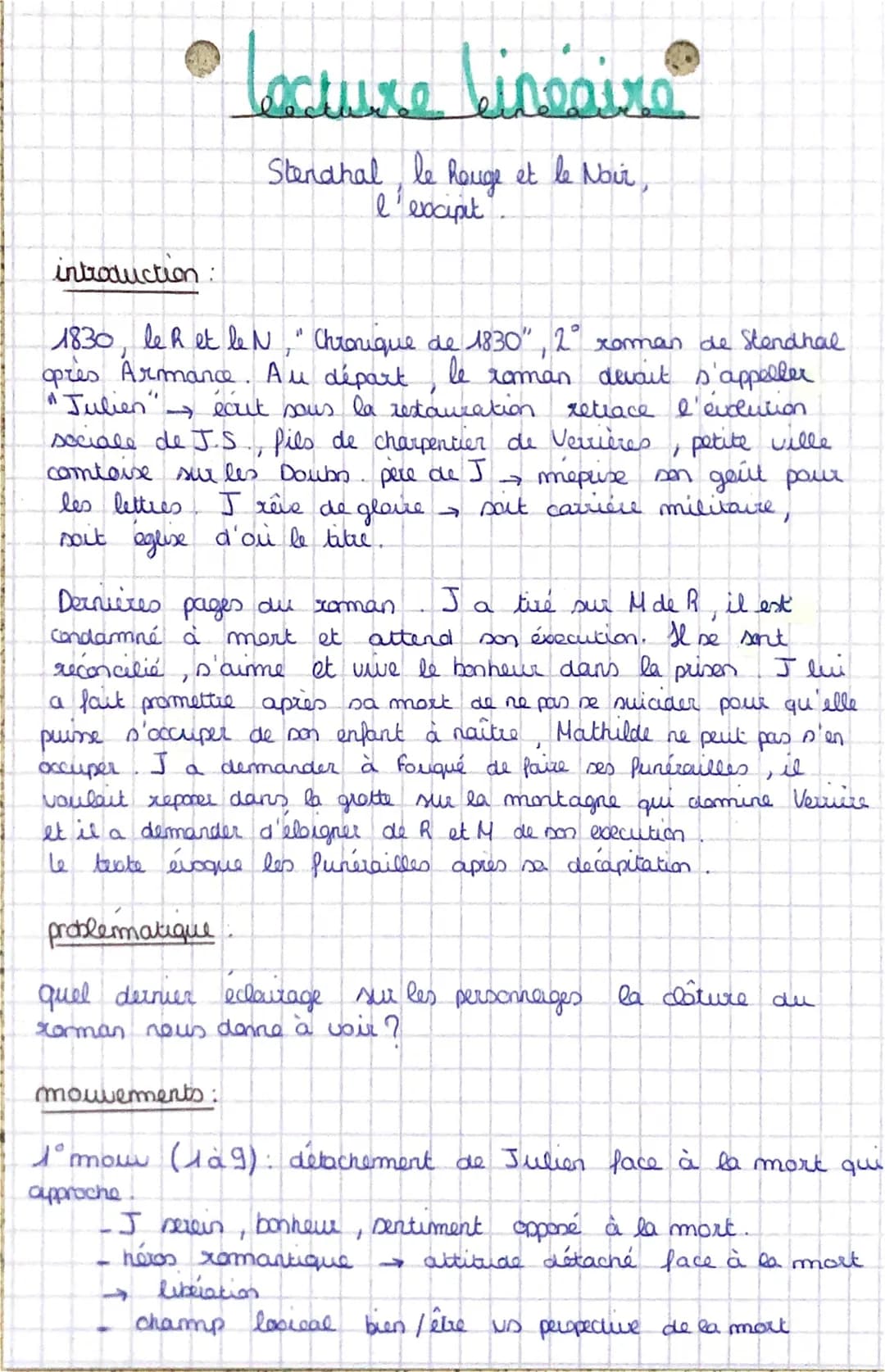 <h2 id="introduction">Introduction</h2>
<p>La lecture linéaire du roman "Le Rouge et le Noir" de Stendhal nous permet de faire une analyse a