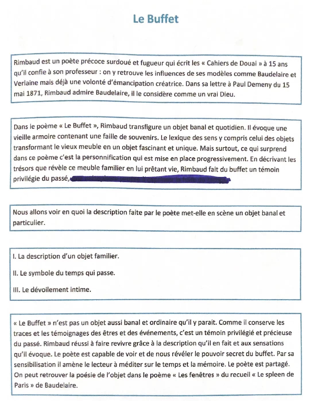 Le Buffet, Rimbaud 
