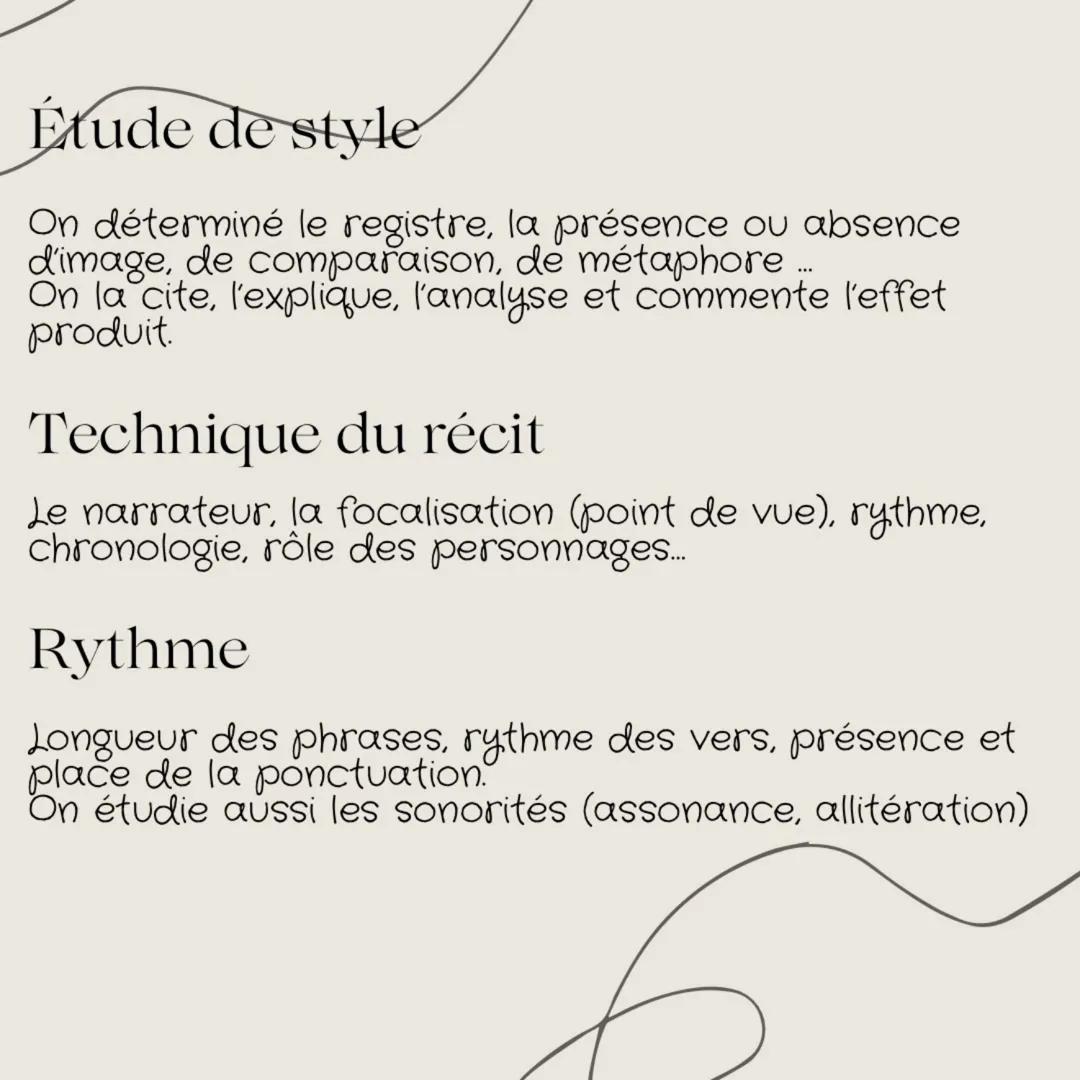 Étude grammaticale
Phrase longue/courte, structure, simple/complexe,
nominal, type de phrase, forme ?
Yerbe: fréquence, nombreux/rare, mode,