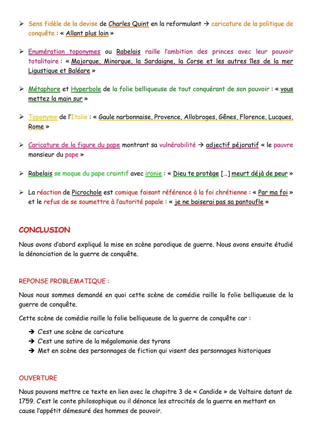 TEXTE 13
LECTURE LINEAIRE N°13
Francois Rabelais « Conseillers de Picrochole >>
INTRODUCTION
Présentation auteur : François Rabelais est un 