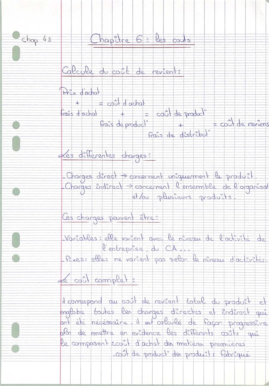 Méthodes et Calcul du Coût de Revient pour STMG